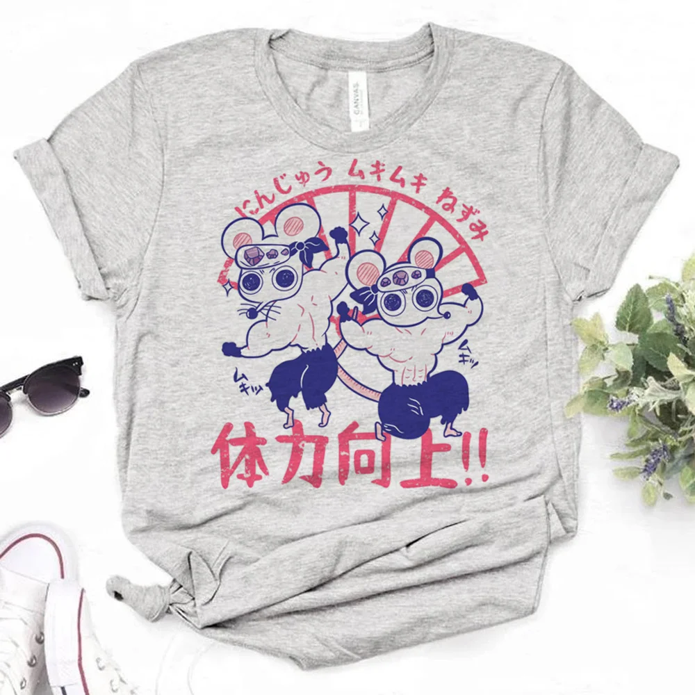 

demon slayer t shirt women Y2K t shirt female 2000s streetwear clothes