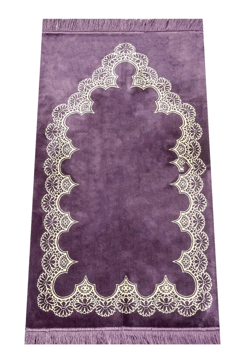 

IQRAH Carpet Type Thick Special Lux Velvet Prayer Granite-Lilac Color