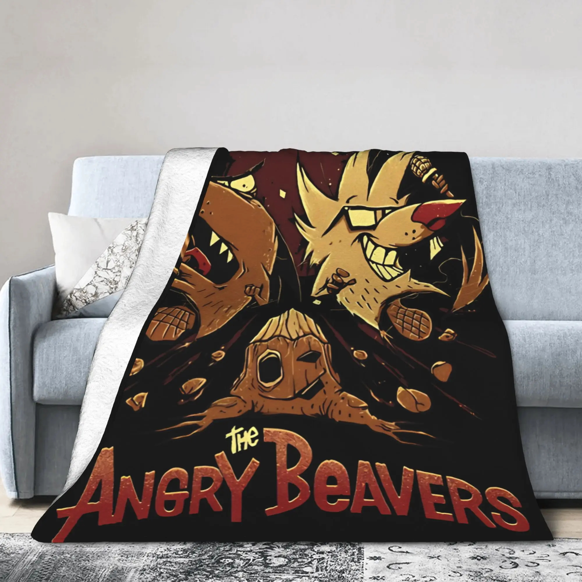 Фото Angry Beavers Daggett & Norbert Feverish: Уютные бархатные пледы, супермягкие покрывала для дома и кровати. №1