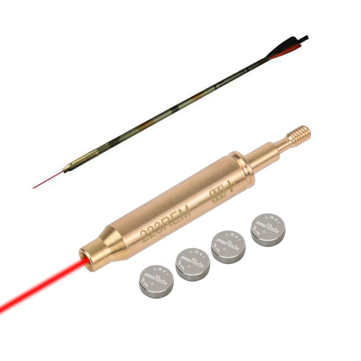 

Tactical Crossbow .223REM Brass Arrow Head Laser Bore Sight Red Dot Laser For Compound Bow Hunting Archery