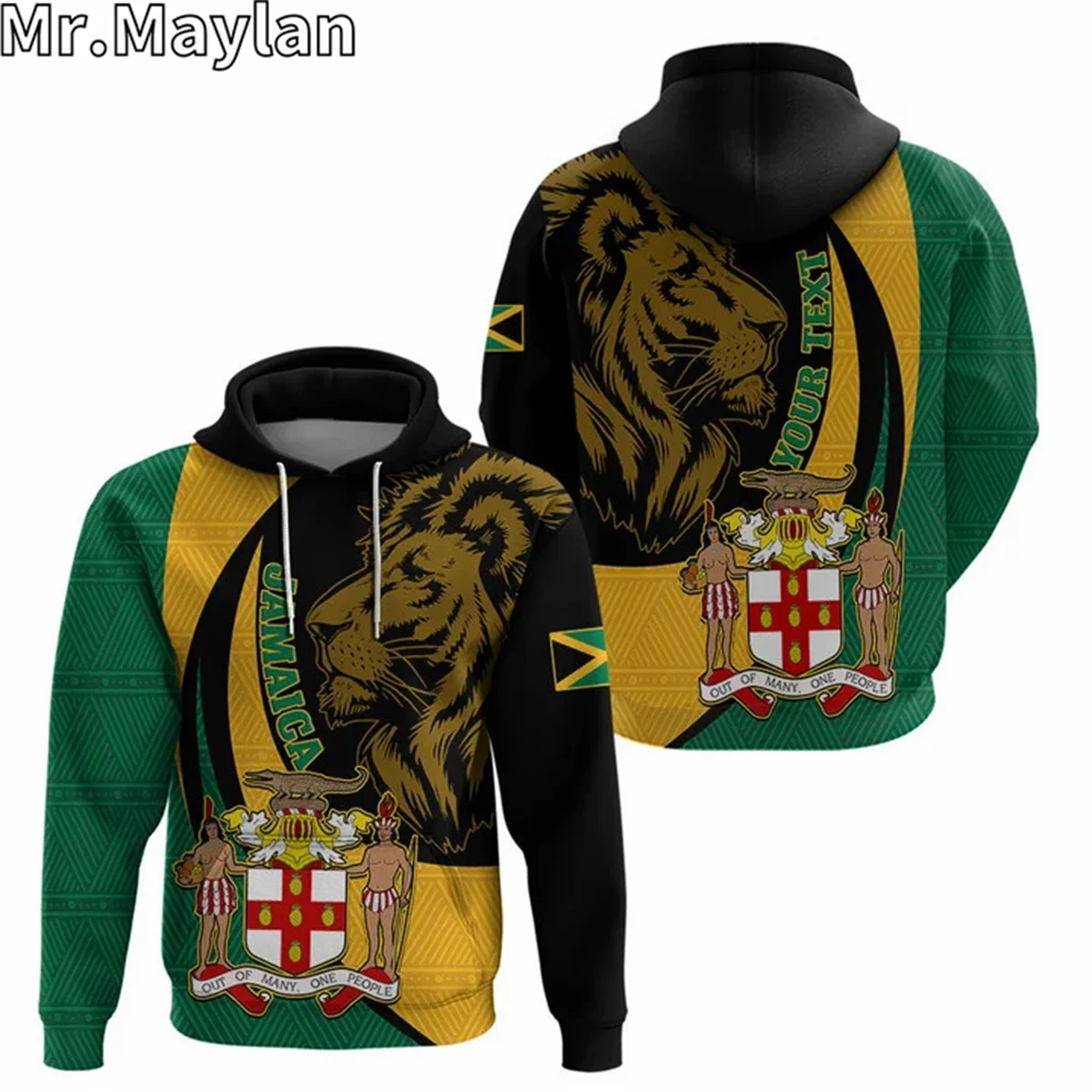 

Мужская толстовка с капюшоном и 3D-принтом Лев, на заказ