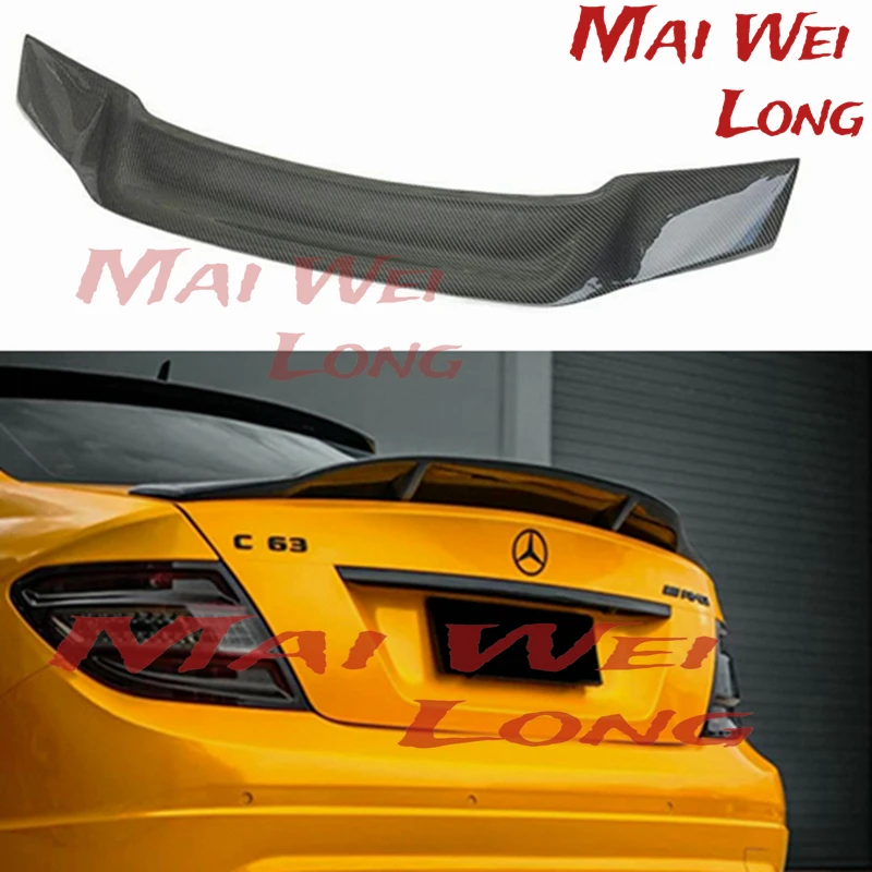 Фото Спойлер Mercedes W204 Renntech Style, спойлер из углеродного волокна в стиле R для Benz W204 C300 C180 C220 2007-2013, 4-дверный седан C Class №1