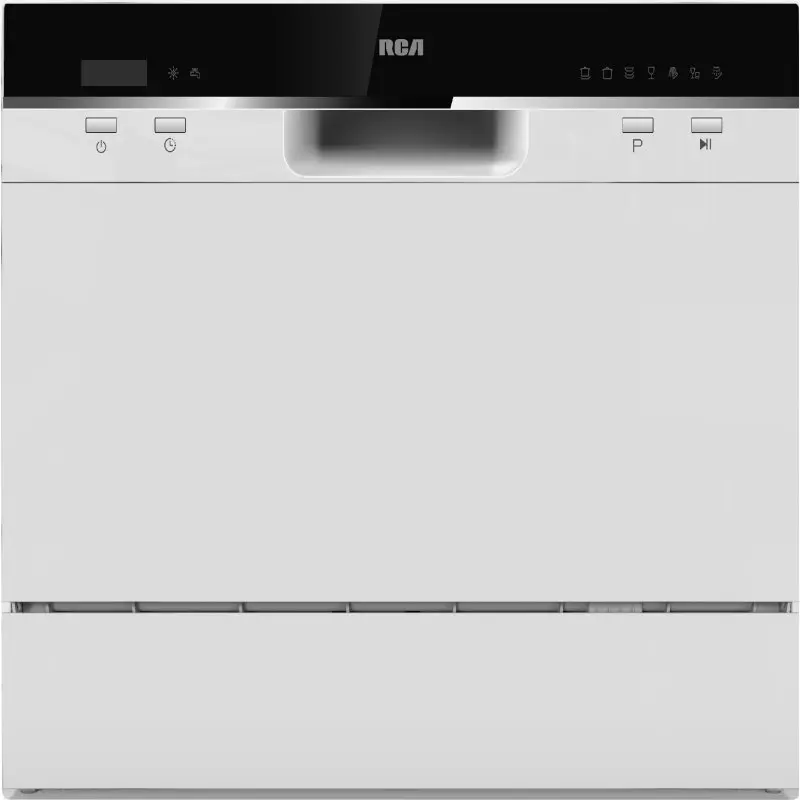 

Countertop Dishwasher in White with 6 Place Capacity