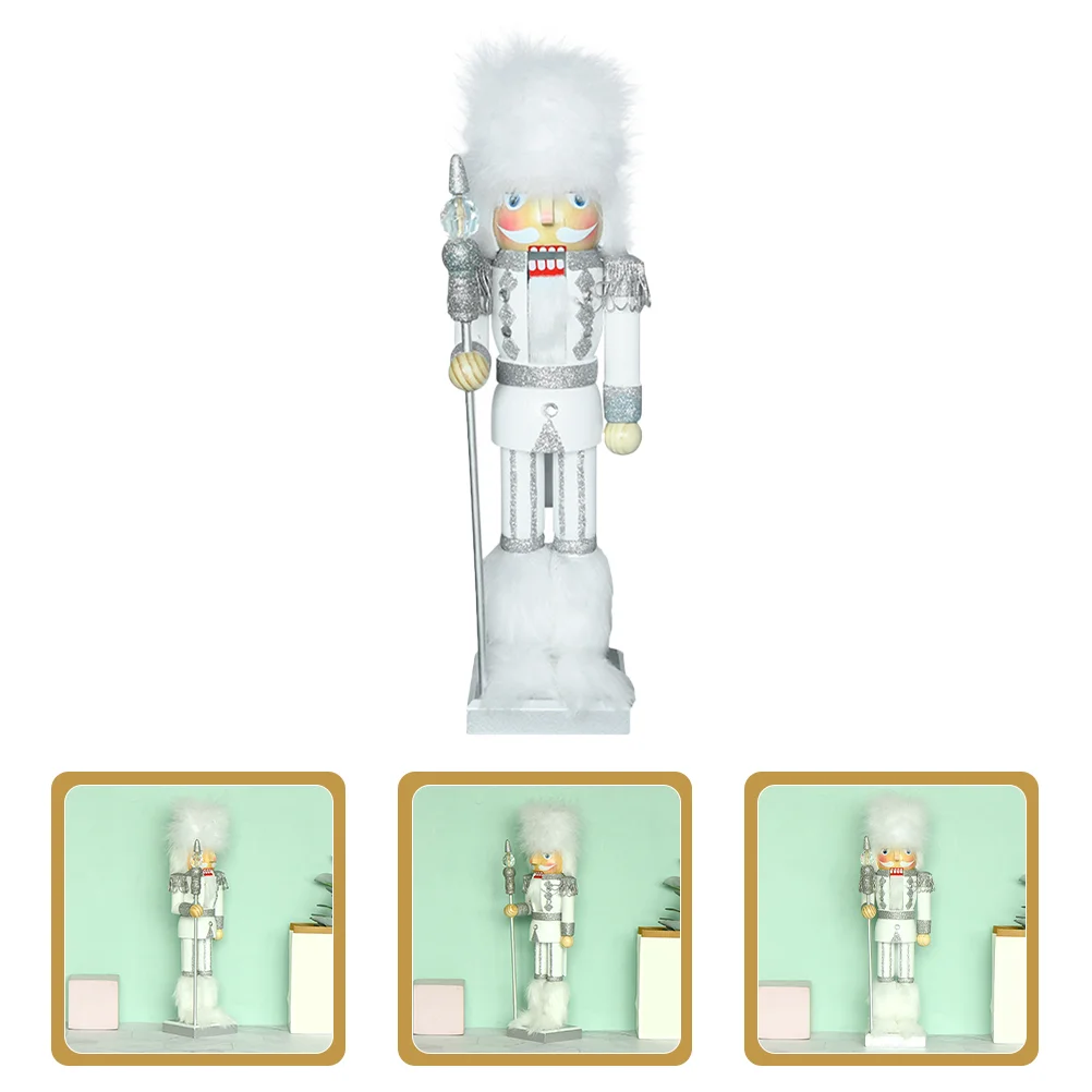 

Nutcracker Wooden Figurines Soldier Christmas Figure Ornament Decorative Tree Hanging Decor Figurine Mini Patriotic Statue Peg