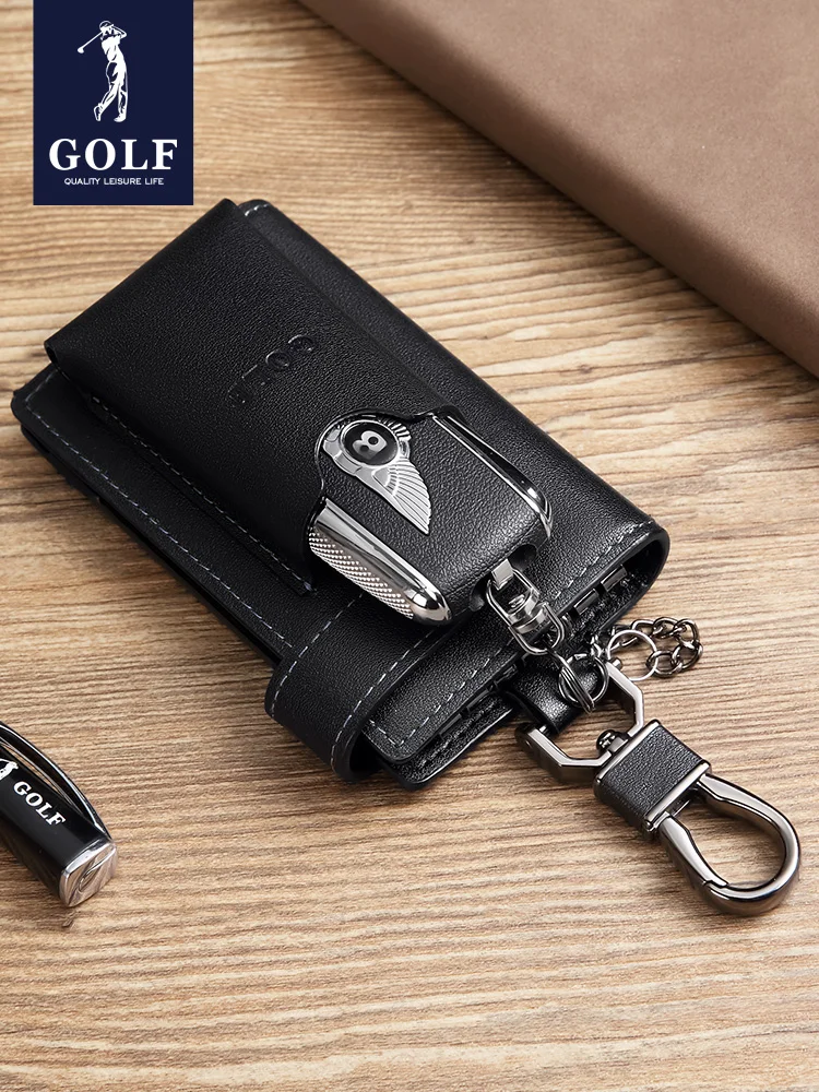 

GOLF leather multifunctional key bag mini compact simple key bag large capacity men's car key universal