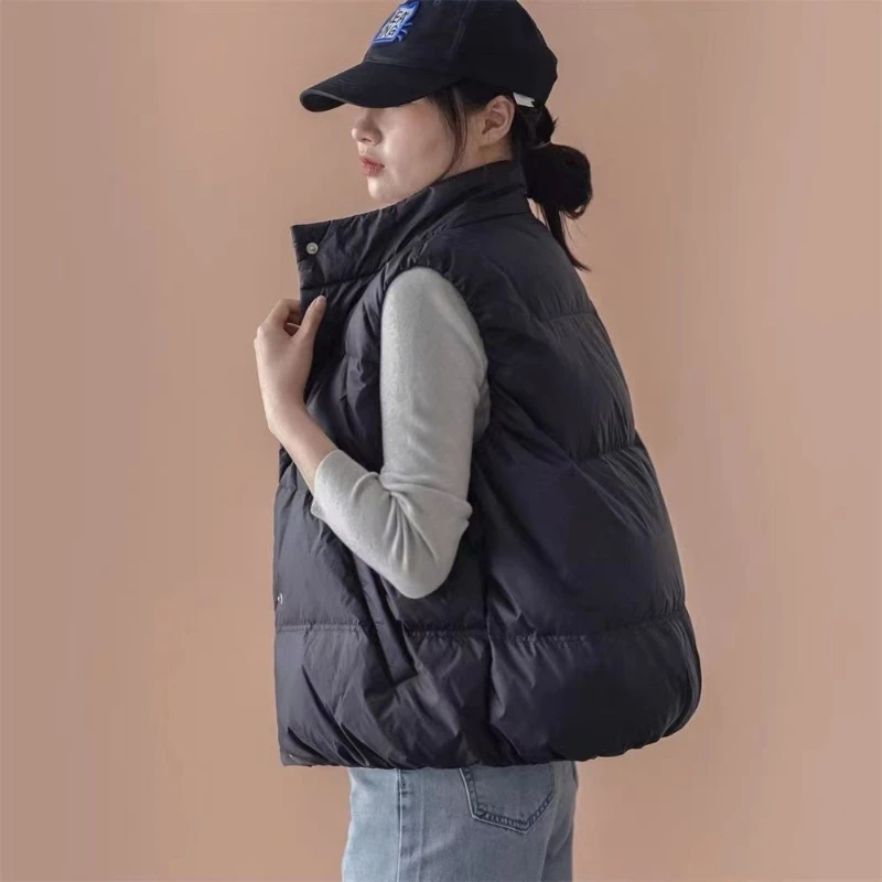 

Women Winter Vests Female Short Bright Color Vest Ladies Cotton Padded Sleeveless Coat Ladies Waterproof Thick Waistcoat G203