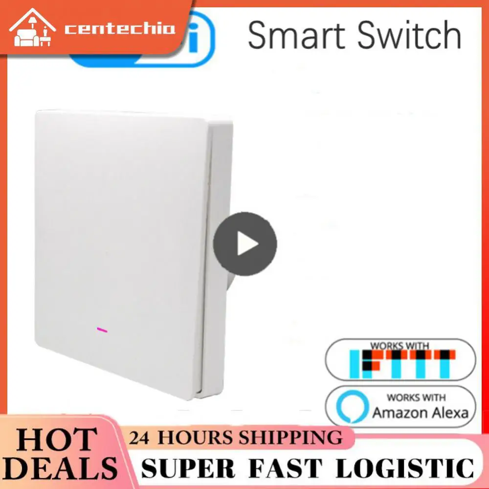 

Multi-control Wireless Switch 1/2/3 Gang Wall Light Switch Eu 10a Tuya Smart Home Voice Control Via Alexa Google Assistants