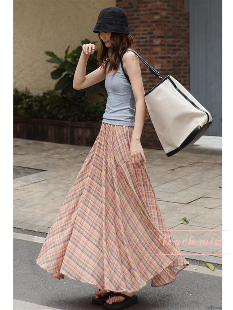 Элегантные длинные юбки-макси для женщин Новинка весна-лето 2024 юбки с высокой