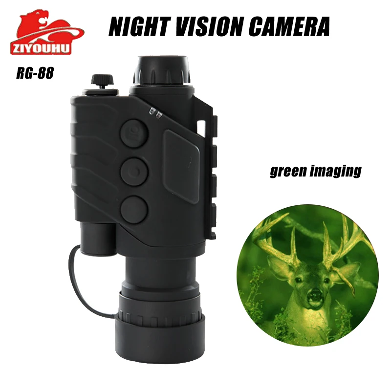 

ZIYOUHU RG-88 Caza Monocular Infrared Night Vision Goggles 5X Magnification Digital Night Viewer Outdoor Wild Camera for Hunting