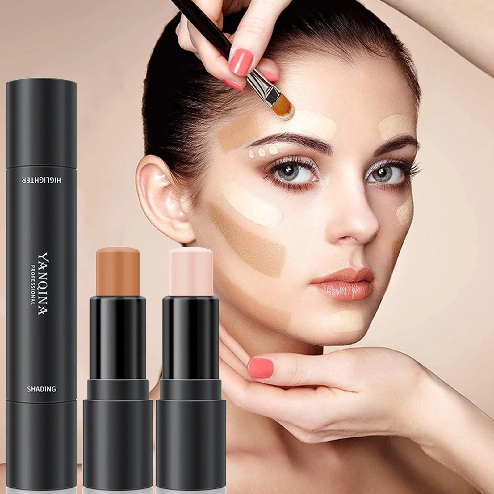 

1Pcs Concealer Stick Foundation Full Coverage Contour Facial Makeup Base Primer Moisturizer Blemish Concealer Makeup for Women
