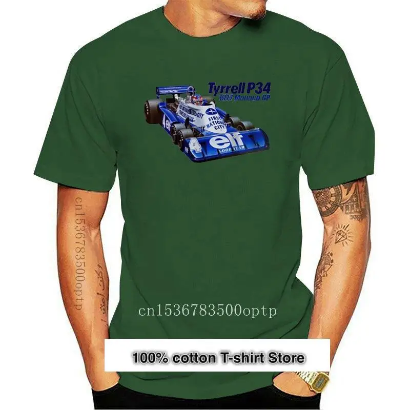 

Nuevo Tyrrell P34 Grand Prix coche montaña carreras deporte diseño T camisa Unisex (1) blanco (1)