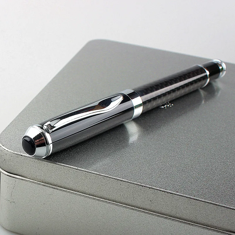 

Luxury fiber Metal Ballpoint Pens School Business Office Signature Roller Pen Writing Student Stationery Supplies