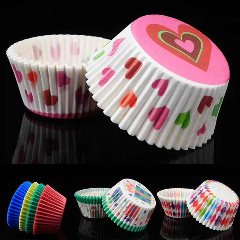 

100Pcs/pack Cake Muffin Cupcake Paper Cups Cake box Cupcake Liner Kitchen Baking Accessories Cake Mold Small Muffin Boxes