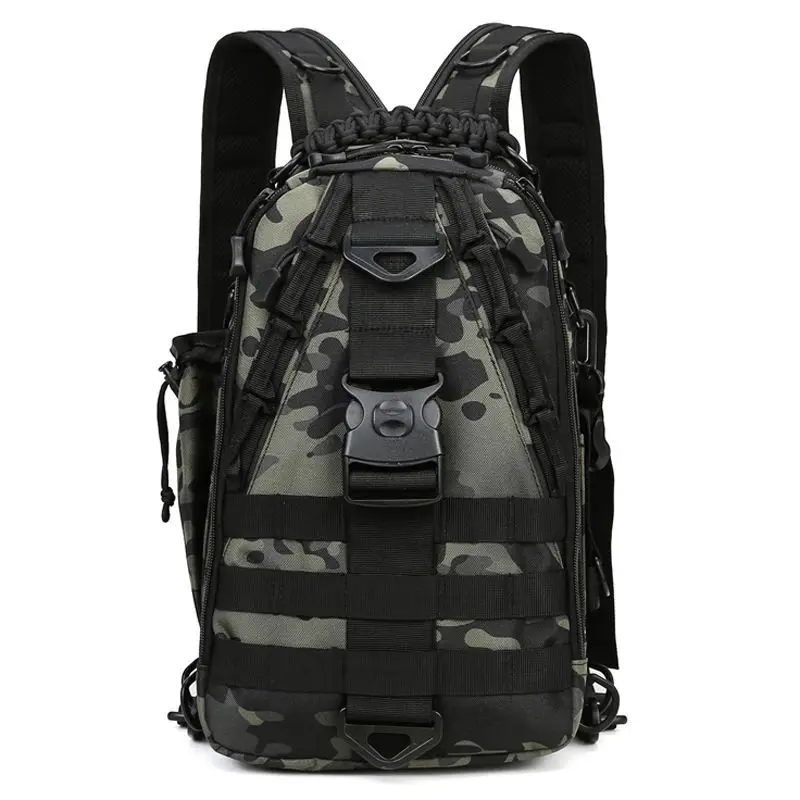 Multifunctional men's shoulder crossbody camouflage tactical duffel bag large capacity outdoor backpack