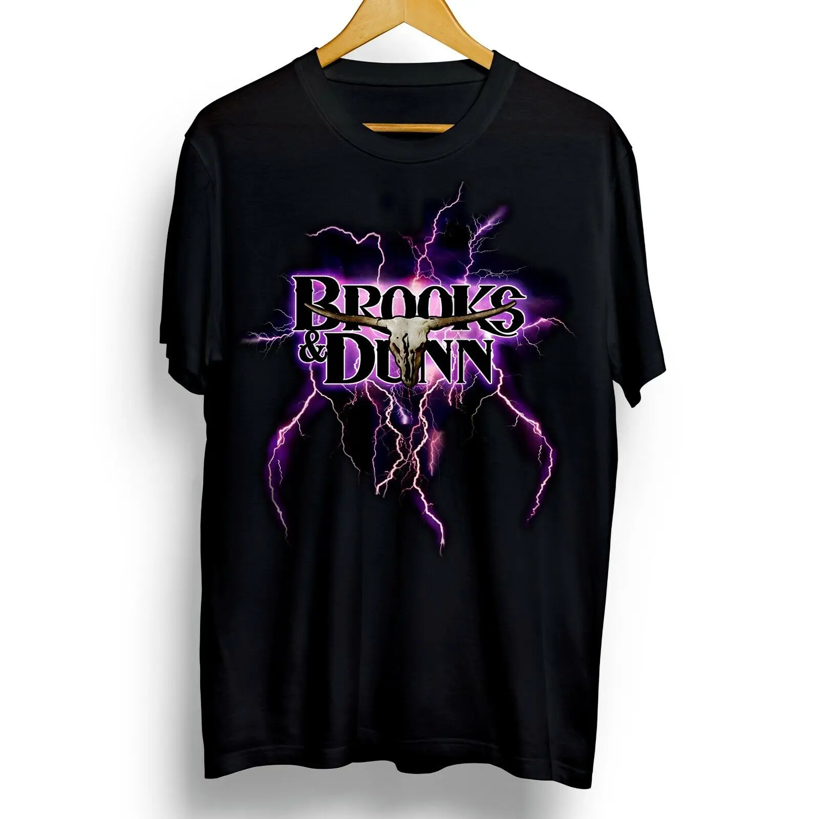 

Brooks & Dunn Band LIGHTNING Tour Concert Black Unisex S-3XL T-Shirt
