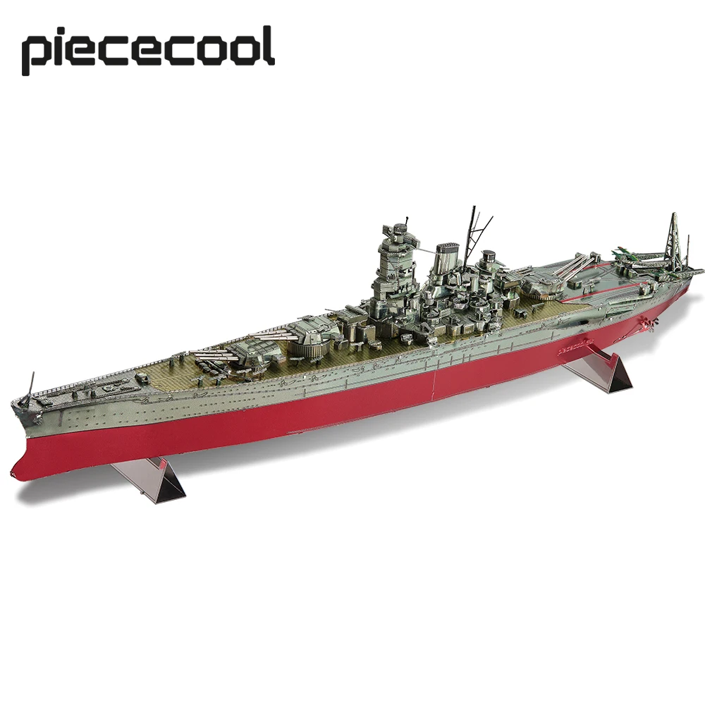 Фото Металлический 3D-пазл Piececool для детей набор сделай сам сборки моделей Musashi Battleship