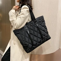 fashion brand womens tote bags 2022 autumn winter new lady shoulder bag high quality nylon handbags large capacity shopper bag