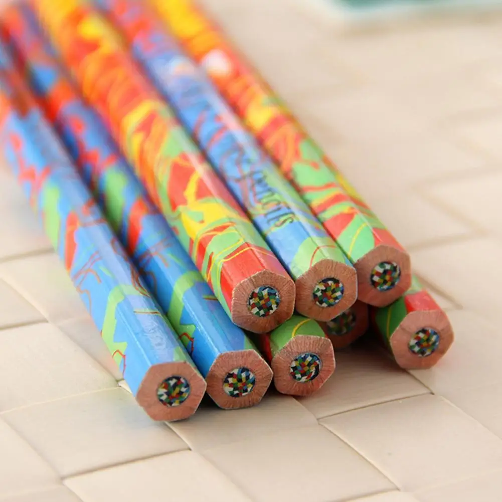 

Colored Hexagonal Pencil Student Painting Set Smooth Painting Gifts Pencil Supplies Writing Stationery Writing Kids G5m9