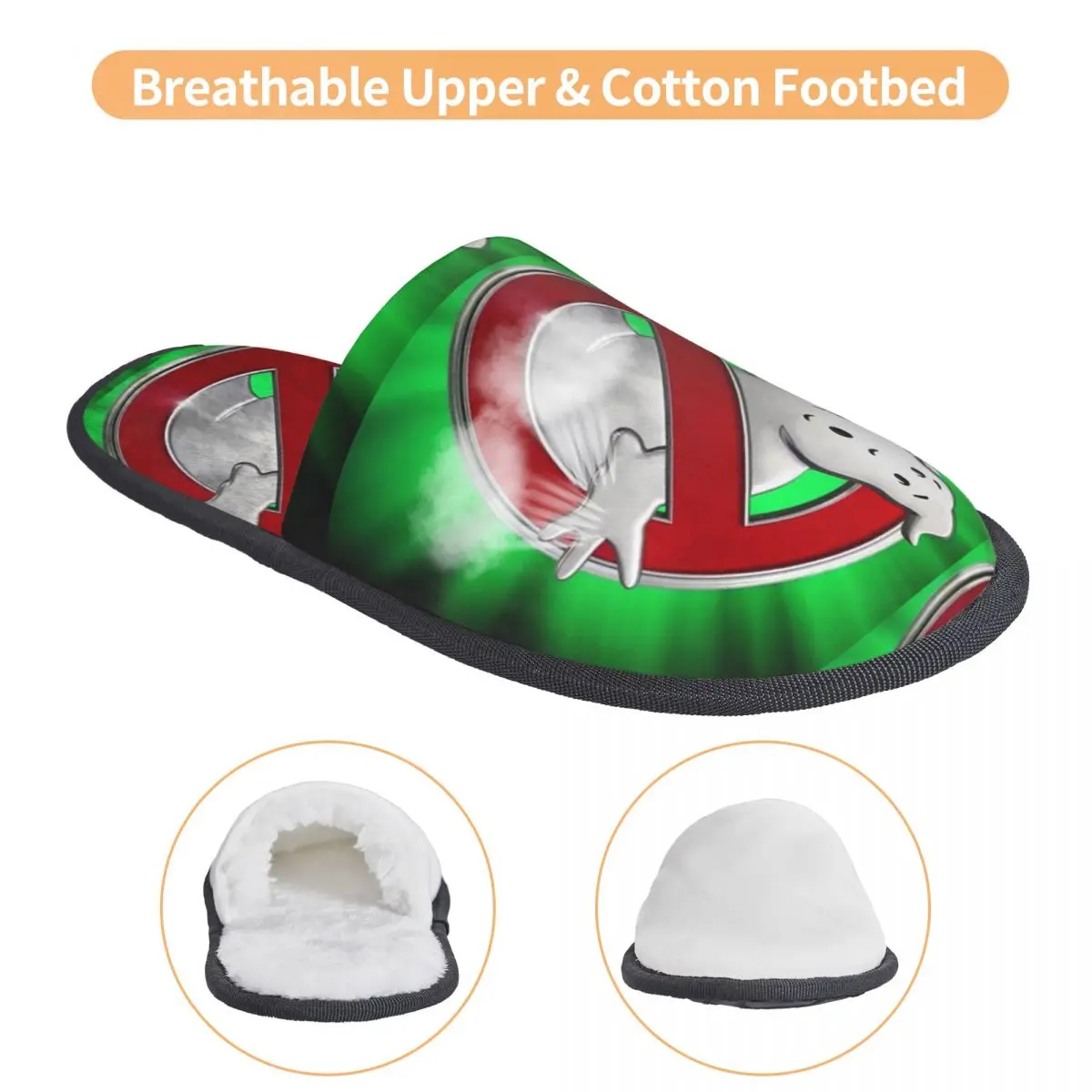 Большие домашние хлопковые тапочки для гостиной Охотники за привидениями мягкие