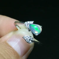meibapj 16 styles natural opal gemstone fashion ring for women real 925 sterling silver charm fine jewelry