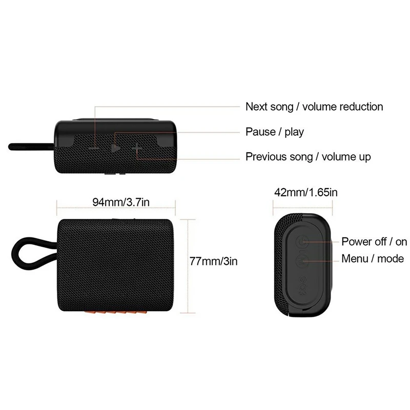 Водонепроницаемая Пыленепроницаемая Встроенная батарея Mini Caixa De Som Bluetooth IP67 (art.: 3920c63abffba) - 3920c63abffba