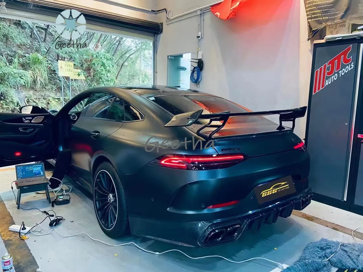 Фото Новый карбоновый спойлер в стиле RT900 для Mercedes-Benz AMG GT50 GT63, улучшенный карбоновый спойлер для AMG GT50 GT63 №5