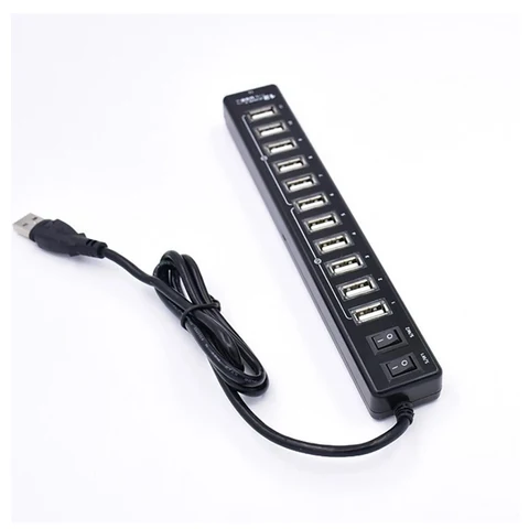 USB-концентратор, 12-портовый концентратор USB 2.0, мульти-разветвитель USB с адаптером питания для ЕС/США для ноутбуков Macbook Air