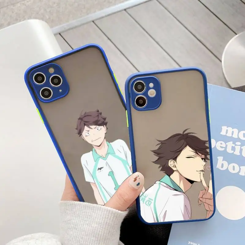 

Haikyuu Oikawa anime Phone Case matte transparent For iphone 11 12 13 6 s 7 8 plus mini x xs xr pro max cover