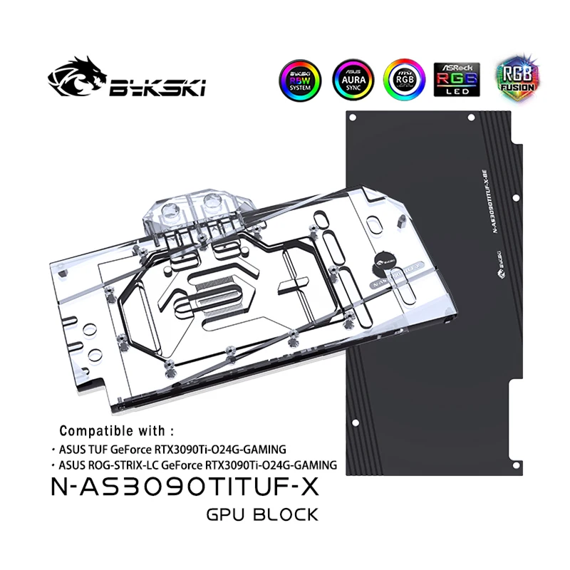 

Bykski GPU Water Cooling Block For ASUS TUF/ROG STRIX-LC RTX3090Ti -O24G-GAMING VGA Card,Radiator Water Cooling Liquid Cooler