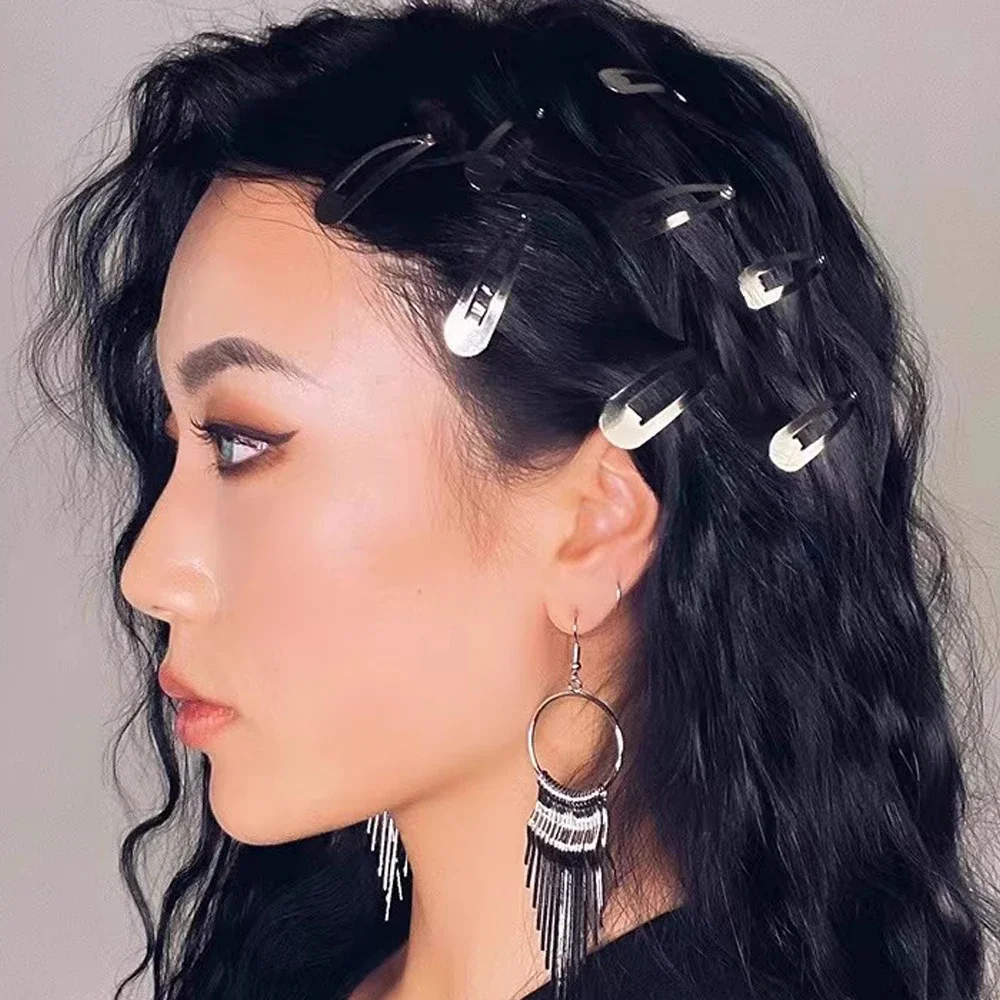 YK2 Серебряные заколки для волос металлические заколки-капельки зажим женщин и