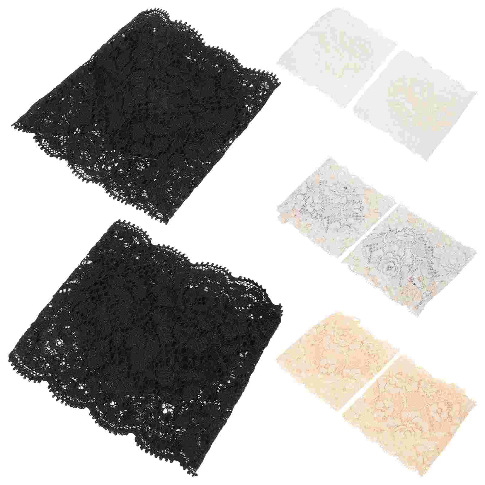 

4 Pairs No Show Socks Women Sweet Anti Skid Half Nylon Womens Fashion Woman Lace Mules