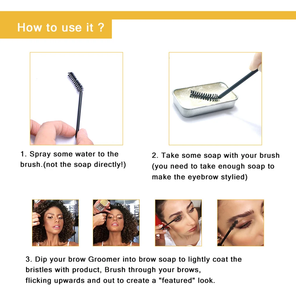 3D Feathery Brows Makeup Gel Soap Brows Kit Long Lasting Setting Gel Waterproof Eyebrow Tint Pomade Shaping Gel Cosmetics images - 6
