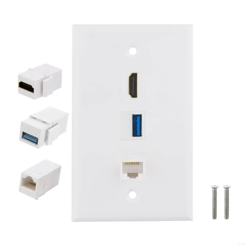 270b Многочисленные интерфейсы настенную пластину с USB и CAT6 RJ45 Поддержите стенку