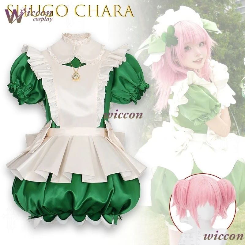 Фото Костюм для косплея Shugo Chara: Хинамори Аму, Мики — зеленое платье для трансформации, аниме-наряд для Комик-Кона, Хэллоуина, вечеринок, ролевых игр, женский №2
