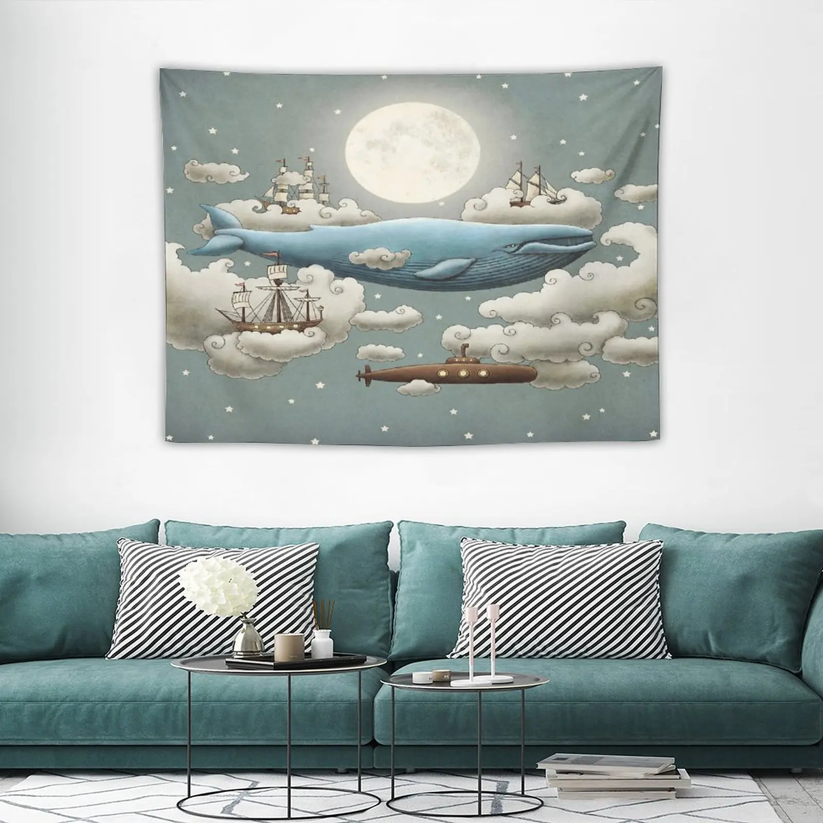 

Christmas Ocean Meets Sky Tapestry Japanese Room Decor Tapestry Anime Christmas Home Decoration Room Decorations
