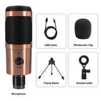 usb microphone d80 recording microphone with stand and ring light for pc karaoke streaming podcasting for