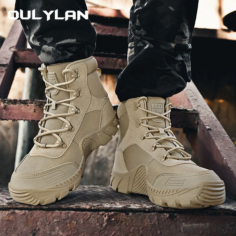 

Men Field Practice Boots Men's Outdoor Hiking Shoes Combat Military Waterproof Adventure Rescue Tooling Desert Tactical boots