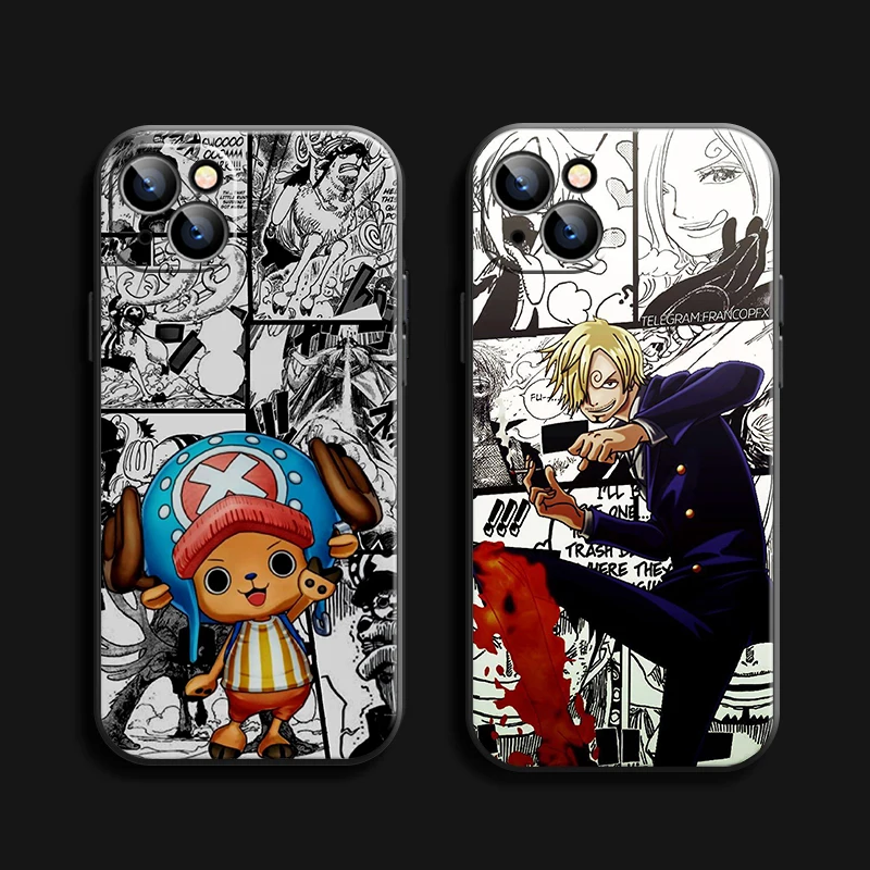 

One Piece For iPhone 13 12 11 Pro MAX 7 8 6 6S Plus SE 2020 X XR XS MAX 13 12 Mini Phone Case Japan Anime Protect Shockproof TPU
