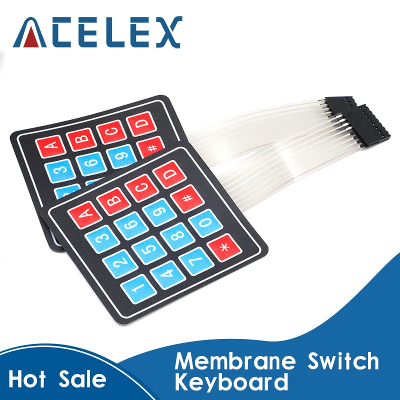 

16 клавиш 4x4 мембранная коммутационная клавиатура 4x4 4*4 матричная клавиатура для arduino DIY KIT
