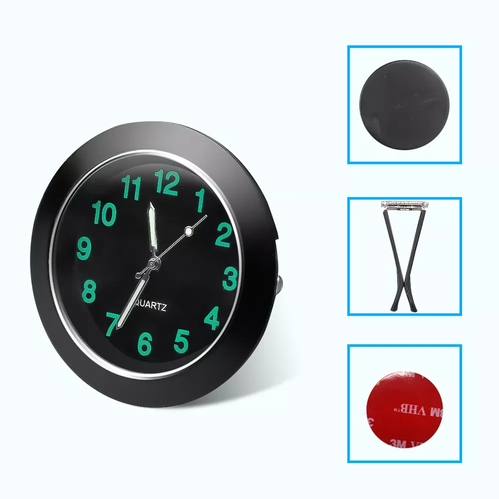 

43mm Car Clock For Car Luminous Auto Gauge Air Vent Quartz Clock with clip Auto air outlet Watch Car styling