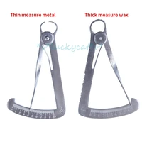 1pcs new accurate oral care measuring rulertools metal triangle caliper stainless steel mechanic surgical ruler gauge thickness
