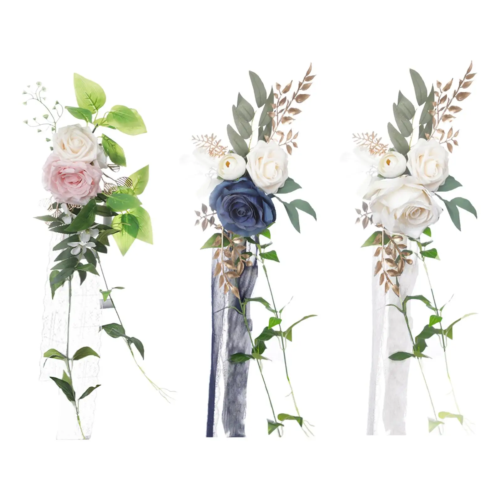 

PEW Flowers Wedding Lightweight Elegant Creative Tails Artificial Rose Flowers for Anniversary Ceremony Party Celebrations