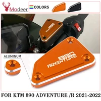 for ktm 890 adv 890 adventure r 2021 2022 cnc orange front brake brake fluid reservoir caps tank cover