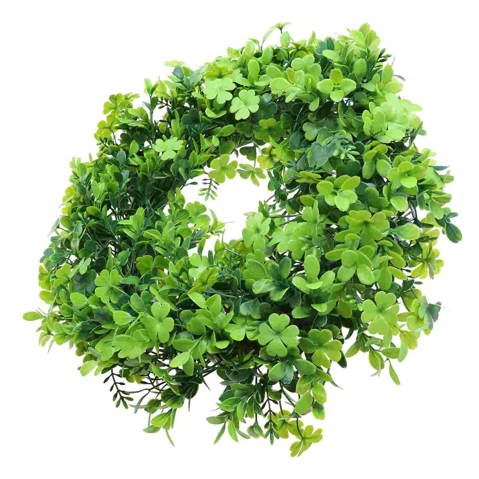

Wreath St Patricks Day Green Door Decorations Front Garland Greenery Wreaths Shamrock Shamrocks