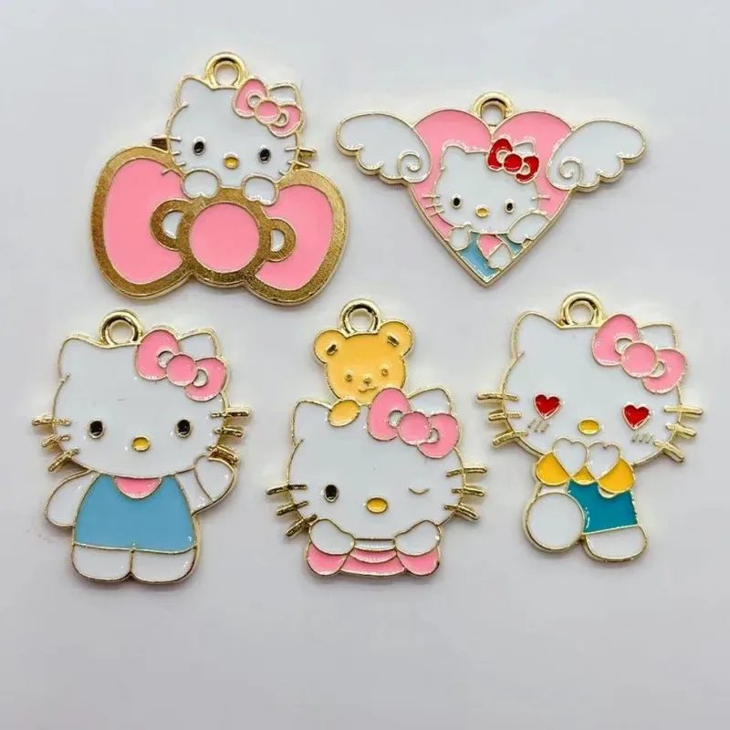 

10 шт., эмалированные Подвески в виде кота