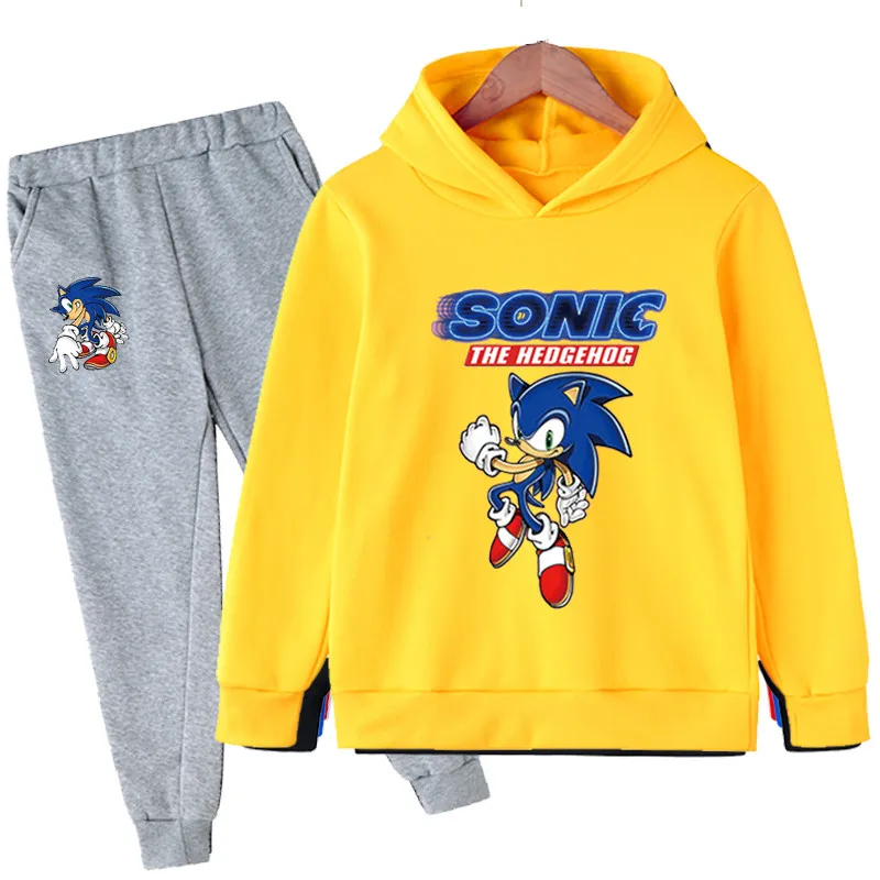 

Комплекты одежды для мальчиков, осенняя одежда для мальчиков, повседневная одежда, звуковые толстовки + штаны, детский спортивный костюм, ко...