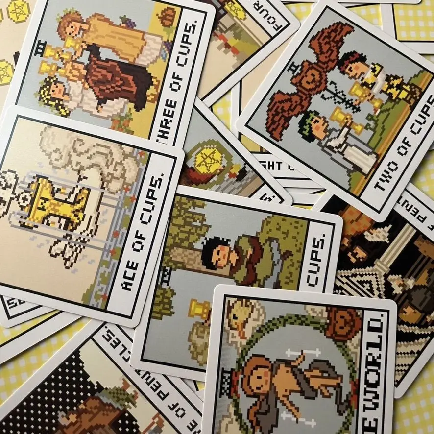 Фото Колода карт Таро «Фэнтези»: 80 карт Oracle English Visions Divination Edition, высококачественная колода для настольных игр и вечеринок №2