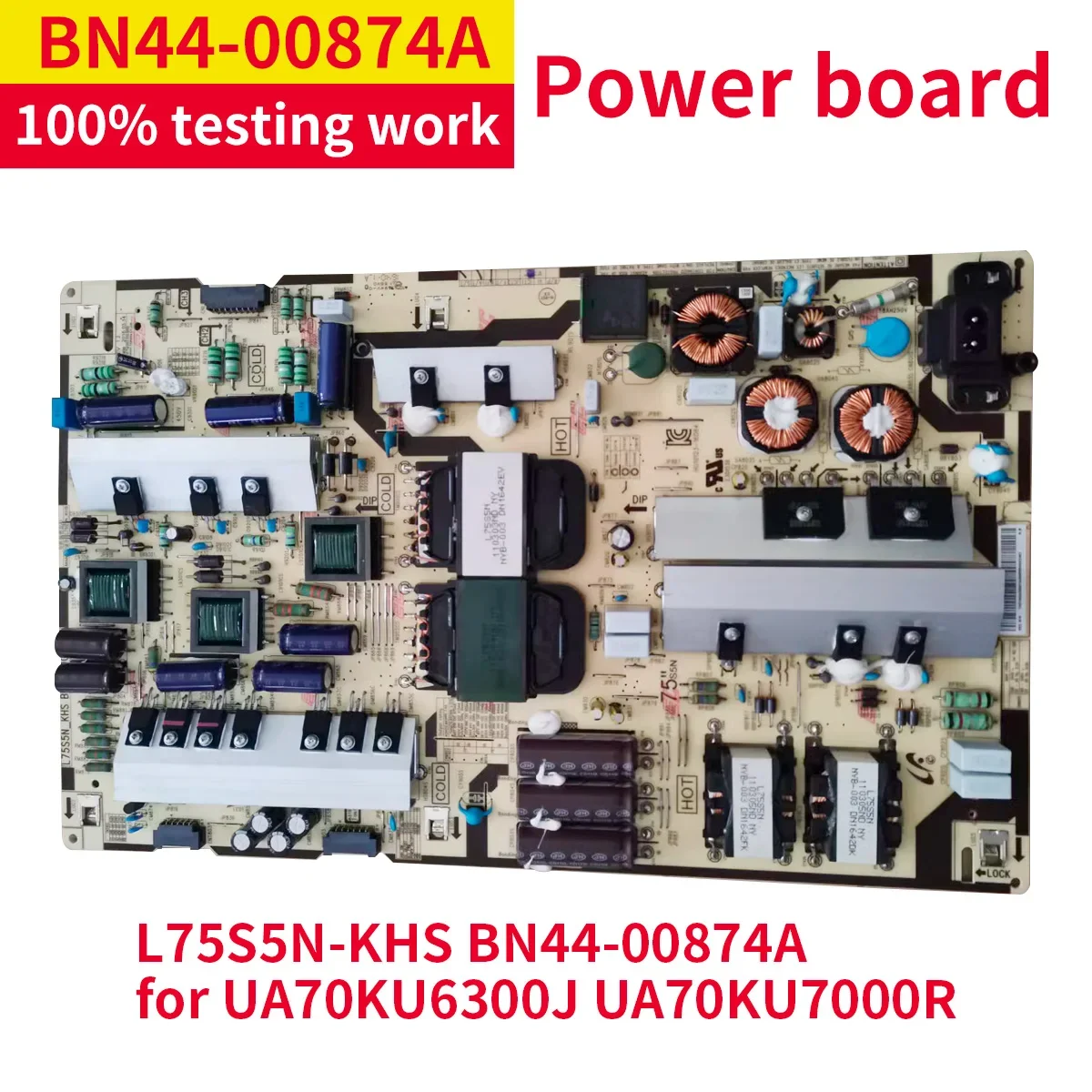 Плата питания BN44-00874A L75S5N_KHS для 75-дюймовых телевизоров UN78KU7500F UE78KU6500U UE70KU7000U UE70KU6000 UN70KU6300FXZA (art.: 3920dc4a839aa) - 3920dc4a839aa