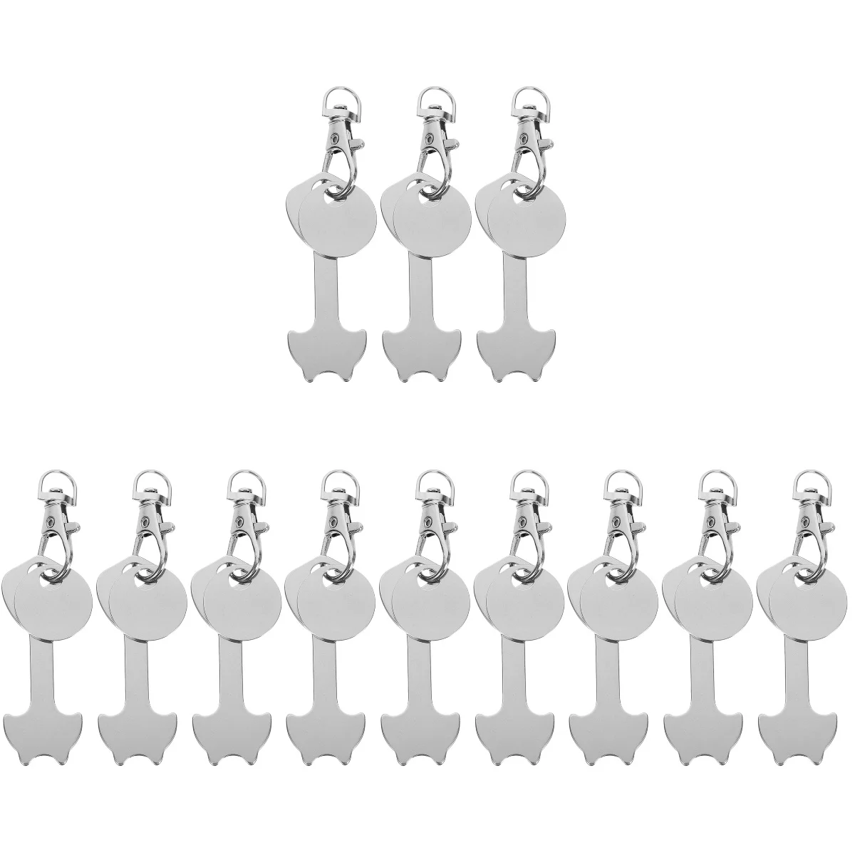 

12 Shopping Cart Keychain Token Keyring Grocery Cart Token Decor Keychain