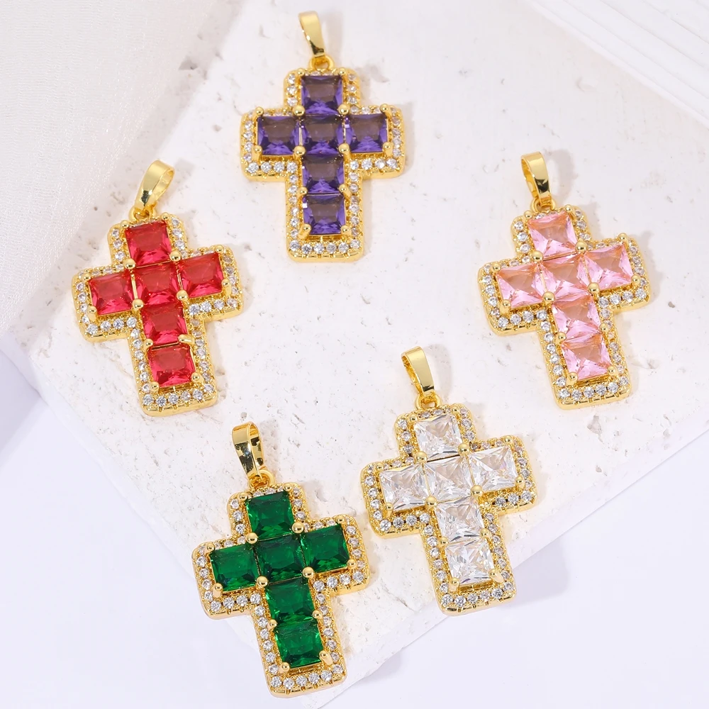 Позолоченные кубические циркониевые шармы Juya 18K